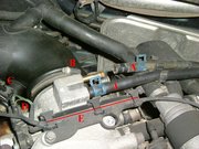  Throttle body heating pipe removal 