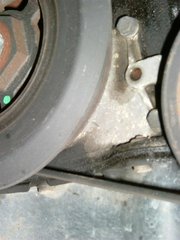  Crankshaft pulley aligned on timing mark
