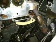  Top tensioner pad lowered