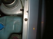 Birds-eye view of passenger side lower bolt